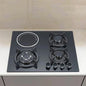Gas Stove 3 Gas 1 Electric Burner, Ceramic Cooktop, Multi-Function Kitchen Appliance, High Efficiency Cooking Range