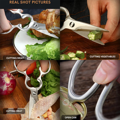 Chicken Bone Kitchen Scissors Kitchen Duck Fish Stainless Steel Cooking Scissors BBQ Scissors Food Scissors Scissors Tools