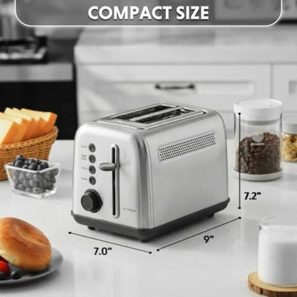 DT620 Toaster Extra Wide Slots Retro with High Lift Lever Bagel and Muffin Function Removal Crumb Tray 7-Shade Settings