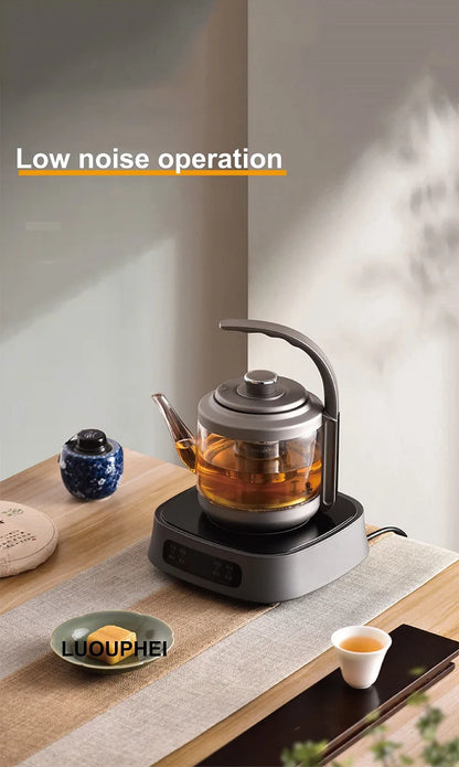 1350W Electric Kettle Fully Auto Bottom Pumping Quick Boiling Kettle Tea Maker Office Glass Temperature Control Teapot 1000ml