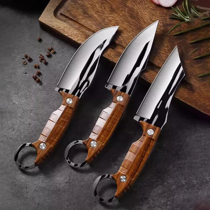 3pcs Multipurpose Knife Set, Outdoor Bone Removal Special Knife, Stainless Steel Sharp Meat Cutting Knife, Portable Fruit Knife