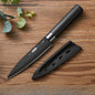 6pcs Kitchen Knife Set with Knife Holder High-grade Black Steel Knife Set Gift Knife Stainless Steel Kitchen Utensils Household