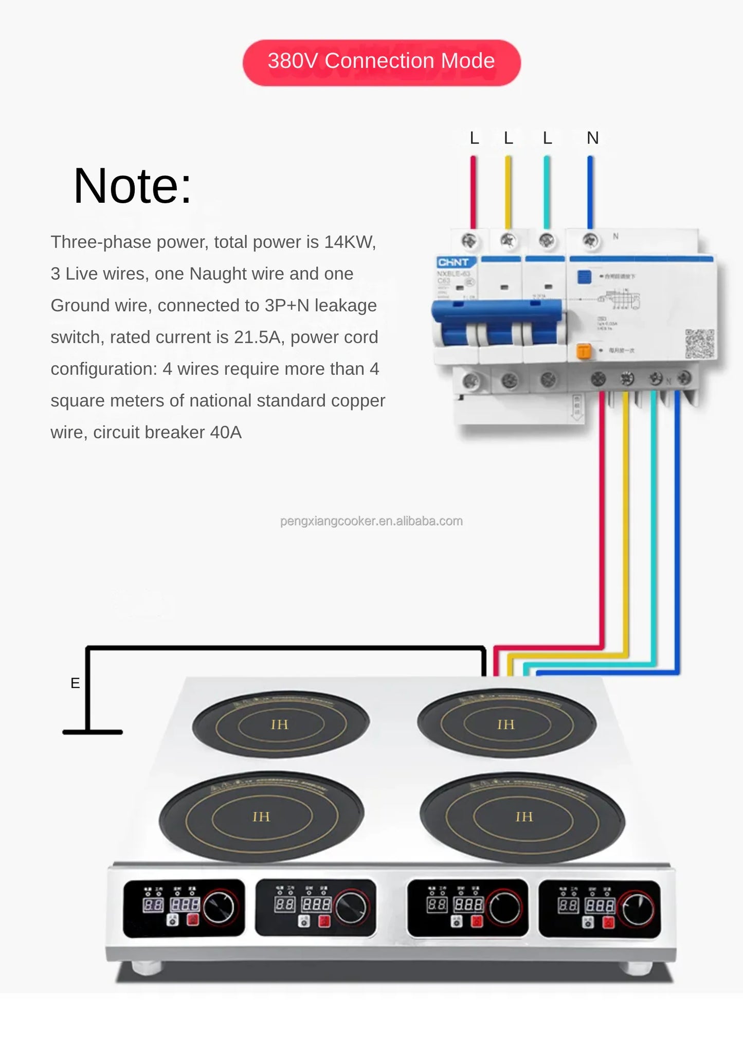 Warranty CE 3500W Industrial Hotel Restaurant Stainless Steel Electric 4 Burner Commercial Induction Cooker Manufacturer