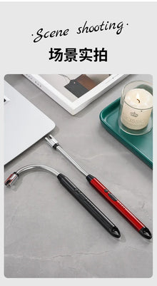 Type-C Rechargeable Kitchen Artifact Portable Smart Pulse Igniter Household Gas Stove Long Handle Electronic Lighter Wholesale