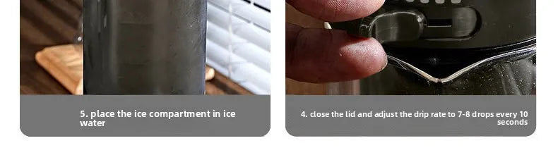 450ml Cold Brew Coffee Maker Iced Drip Pot Portable Cold Brewing with Control Valve Coffee Pitcher Home Summer Camping Tools