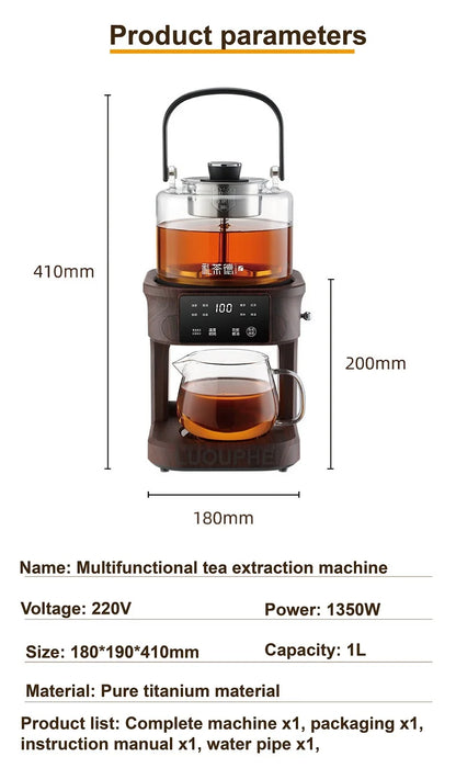 1L Electric Kettle Office Pure Titanium Steam Tea Kettle Home Keep Warm Floral Tea Kettle Auto Water Supply Electric Tea Kettle