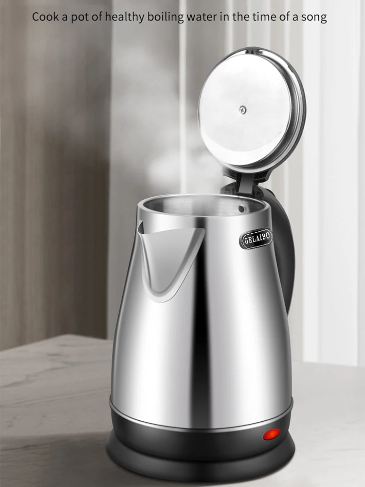 GELAIBO electric kettle, large-capacity 1.8-liter glass kettle, one-button boiling water, automatic shutdown, anti-dry function