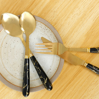 24Pcs Tableware Set with Holder Stainless Steel Cutlery Set Service for 6 Utensils Set Mirror Polished Forks Knives Spoon Set