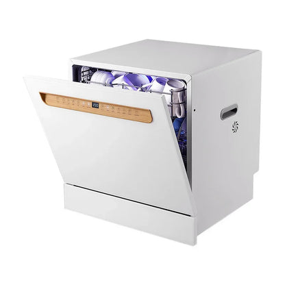 Fully automatic built-in household sterilizing dishwasher, 12 place setting capacity, energy-efficient, sterilizing and washing