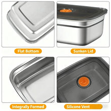 Stainless Steel Camping Lunch Box Sealed Leak-proof Bento Box Microwave Suitable Large Capacity Refrigerator Freezer Storage Box