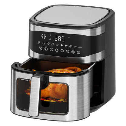 2026 New Model Multi-functional6L 8L Factory OEM Electric Digital air Fryer Household Food Processors, Stainless Steel air Fryer