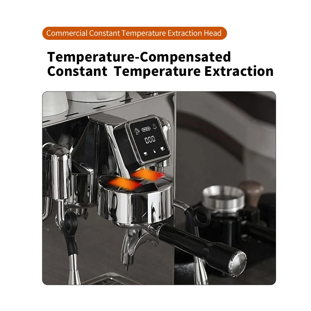 Professional Commercial Semi-Automatic Electric 15 Bar Stainless Steel Vibration Pump Brew System Espresso Machine for Hotel