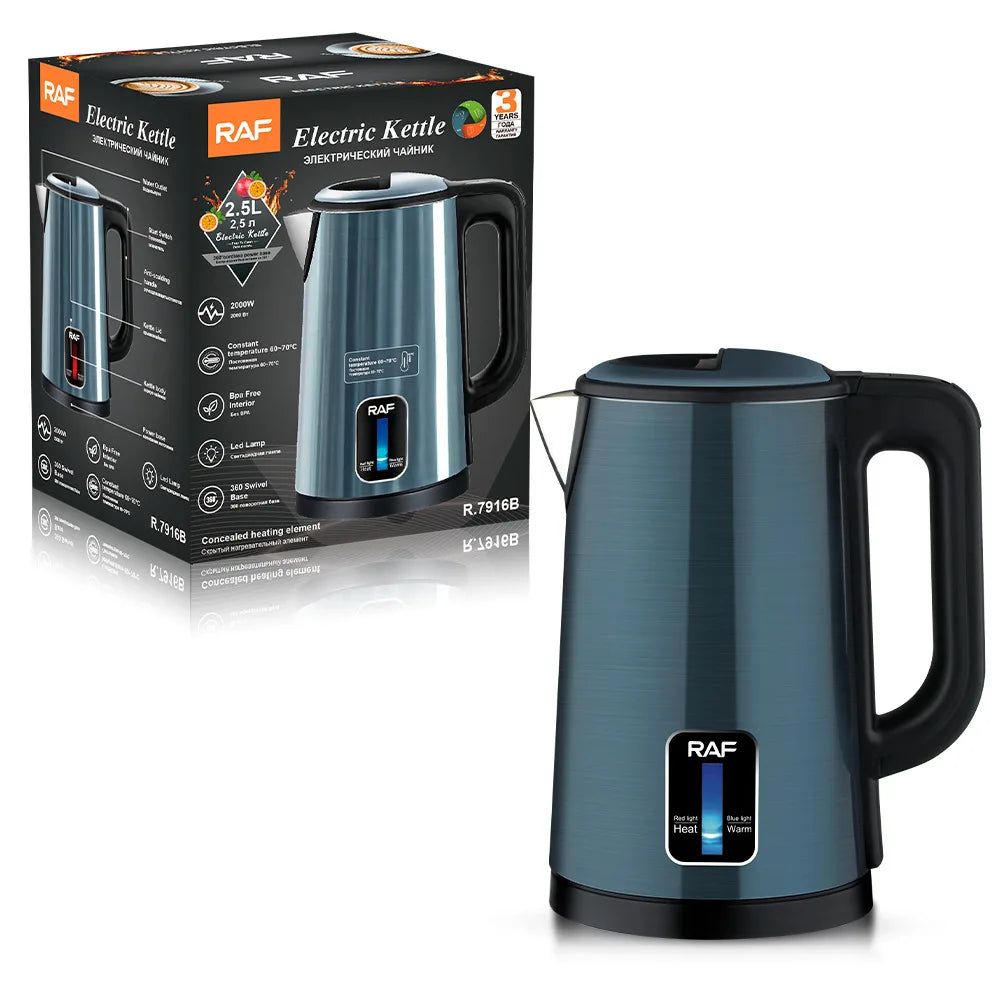 American Standard110VEuropean standard cross-border electric kettle, stainless steel household insulated kettle2.5LAutomatic pow