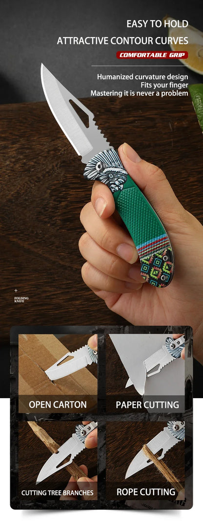 1Pcs Folding Knife Ideal for Eating Meat Cutting Fruit Roasting Sheep Made of Quality Stainless Steel Essential Kitchen Tool