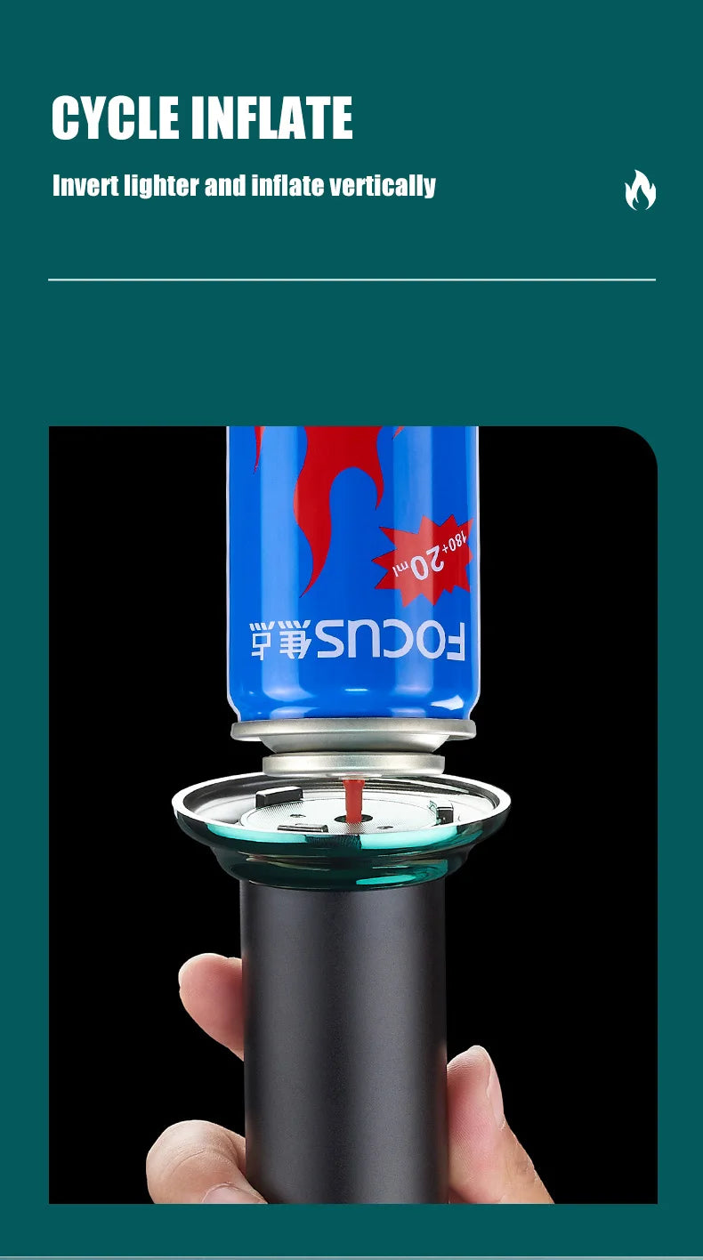 Spray Gun Inflatable Lighter Strong Blue Flame Adjustable Flame Size 360° Inverted Use Outdoor Home Use Gadgets