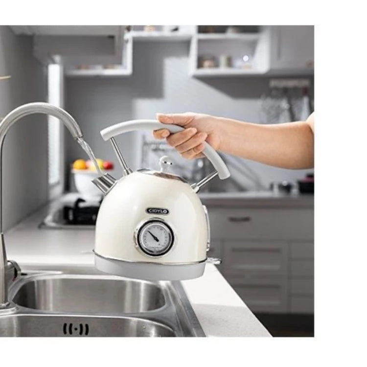 220V-240V Electric Water Kettle 1.8L 1800W 304 Stainless Steel With Thermometer Electric Boiling Coffee Tea Pot