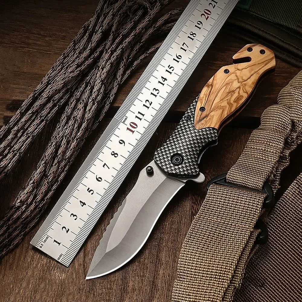Household sharp multifunctional folding knife EDC pocket knife, suitable for outdoor camping and fishing emergency rescue knife