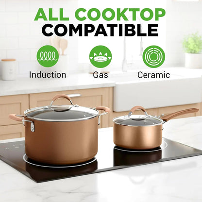 20-Piece Pots and Pans Set Non Stick – Induction Cookware, PFAS-Free, for All Cooktops, Bakeware & Utensils