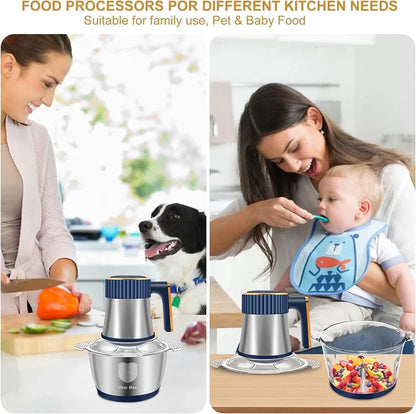 5L Electric Meat Grinders Vegetable Slicer Chopper 304 Stainless Steel Food Processor Mixer Machine New Kitchen Utensils