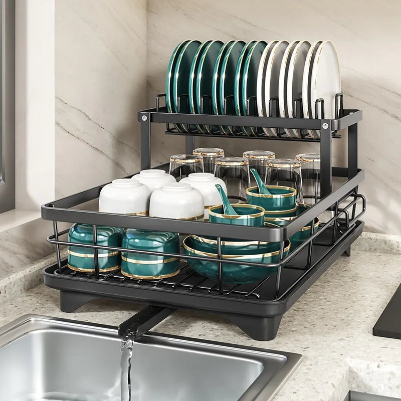 Dish Drying Rack Kitchen Adjustable Stainless Steel Cutting Board Organizer Dish Bowl Drainer Storage Rack Kitchen Utensils