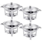 1/2/4 Pack Stainless Steel Chafing Dish Buffet Set 5L Round Chafers Buffet Food Warmers BBQ Party 316 For Parties Events Wedding