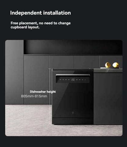 Integrated Sink Dishwasher Xiaomi Mijia Smart Embedded Dual Purpose Dishwasher 16 Sets N1 Large Capacity QMDW1602M Built-in Dish