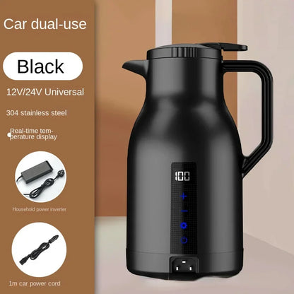 12V 24V 220V Car Water Boiling Electric Kettle Trucks with Quick Boiling and Insulation Fast Heating Car Electric Kettle 1000ML