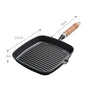 22cm 24cm Thickened Cast Iron Steak Frying Pan Non-coated Non-stick Household Stripes Frying Steak Special Pan