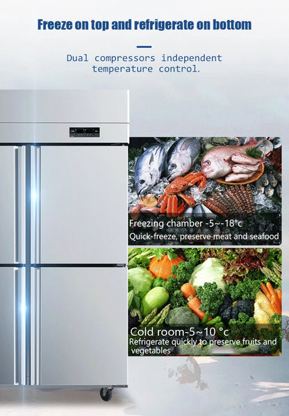 Rebirth Large 500 L 1000 L 1500 L 6 Doors 4 Door Commercial Kitchen Equipment Fridge Refrigerator