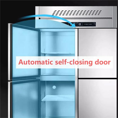 2025 Commercial 4-Door Stainless Steel Refrigerator - Single Temperature Zone, Heavy Duty for Restaurants & Retail Shops