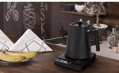 110V/220V Gooseneck Electric Kettle 1.0L Hand Brew Coffee Pot Smart Temperature Control Pot 1200W Rapid Heating Kettle Teapot