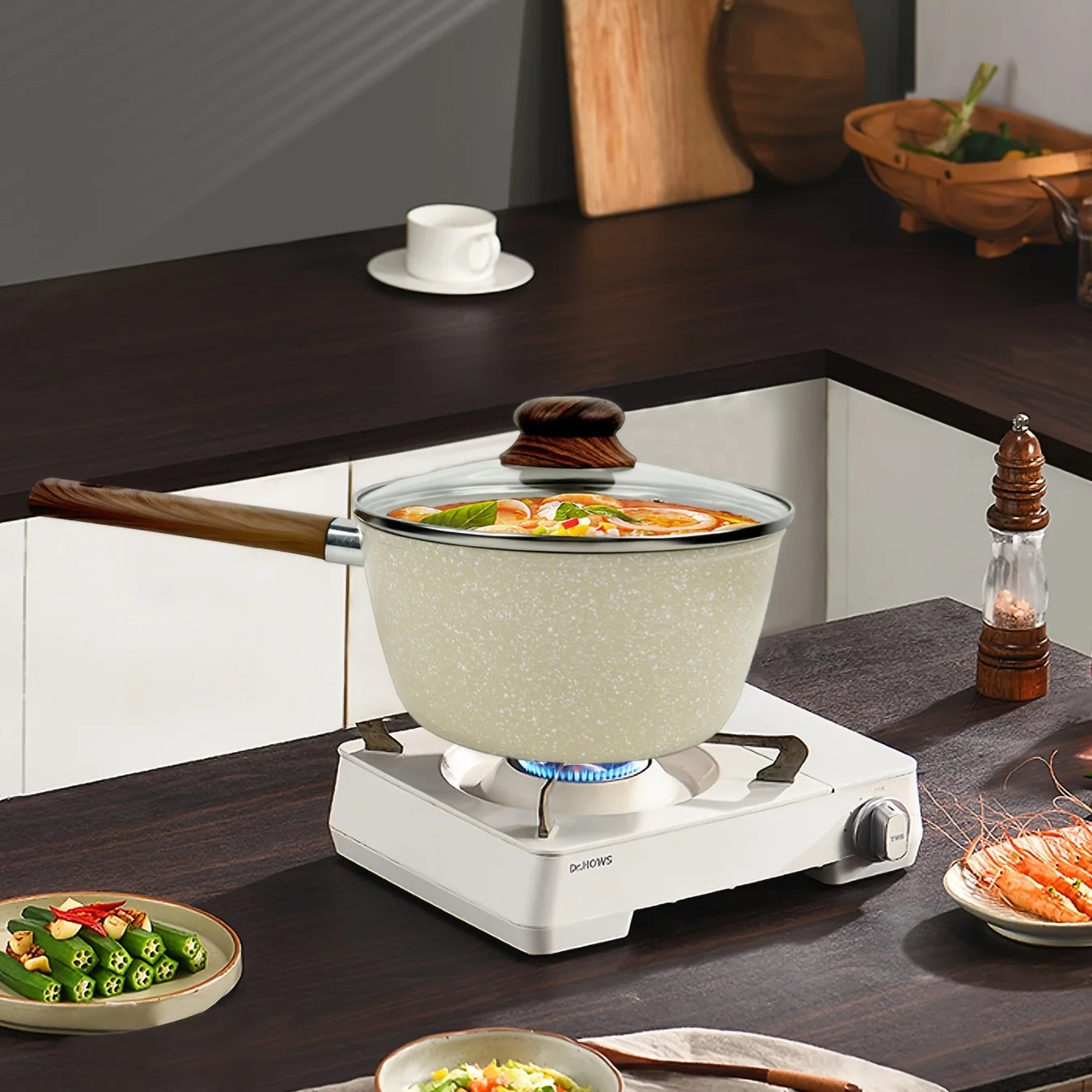15/12/7pcs POTS And Pans Set, Non-stick Cookware Set, Induction Cookware Non-stick Cooking Set, Including Frying Pan, Pan, Steam
