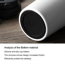 New American Simple Coffee Cup Portable Office Large-capacity Double-layer Vacuum Thermos Cup with Rope Seamless Lined Mug