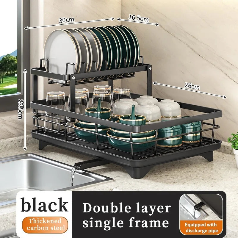 Dish Drying Rack Kitchen Adjustable Stainless Steel Cutting Board Organizer Dish Bowl Drainer Storage Rack Kitchen Utensils