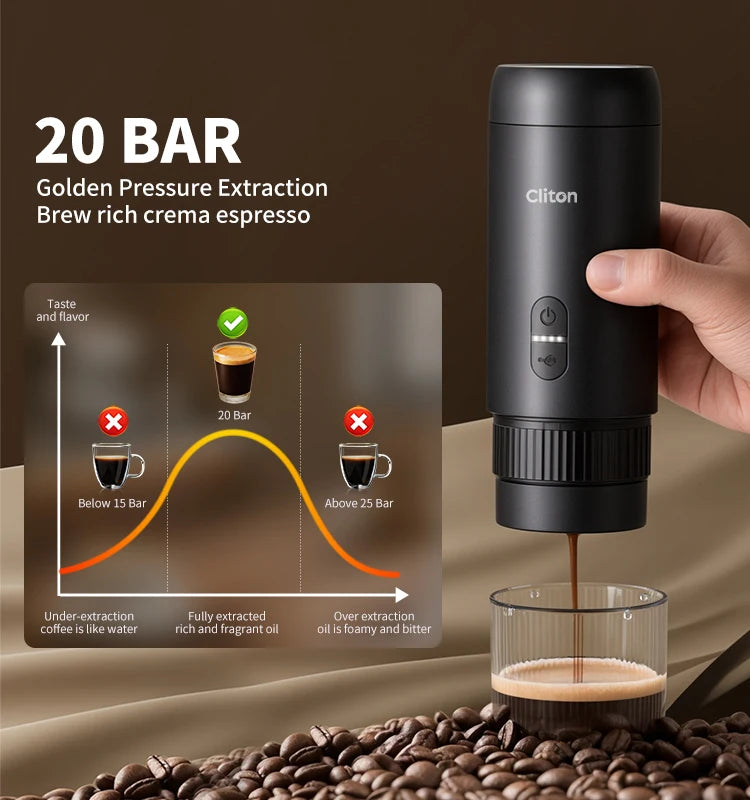 Electric Esspresso Coffee Machine Portable Electric Coffee Maker Set for Outddoor