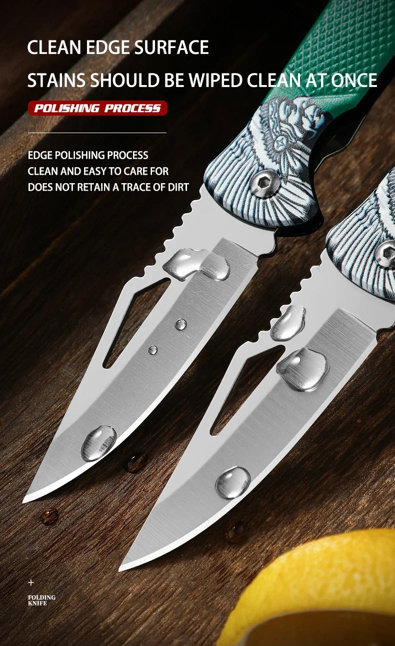 1Pcs Folding Knife Ideal for Eating Meat Cutting Fruit Roasting Sheep Made of Quality Stainless Steel Essential Kitchen Tool