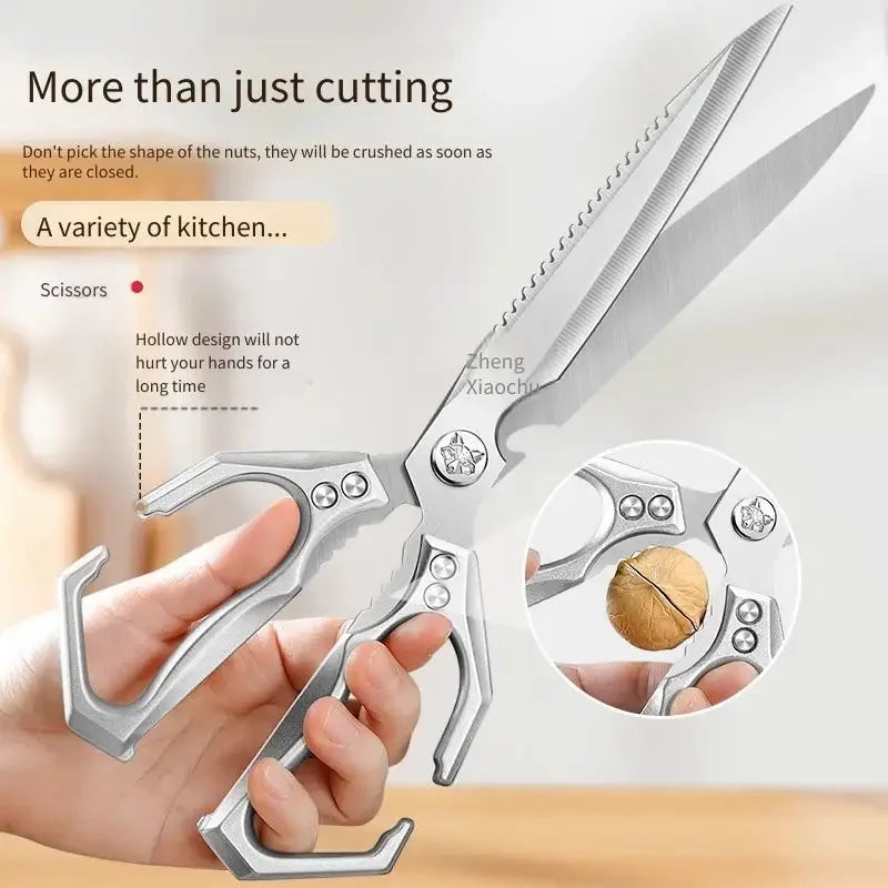 New Multifunctional Stainless Steel Poultry Bone Scissors for Home Use Extended-Length Kitchen Seamstress ScissorsGrill Scissors