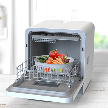 8 Sets Compact Built-in Stainless Steel Electric Dishwasher Customized Integrated  Dishwashing Machine Black Household Hotel