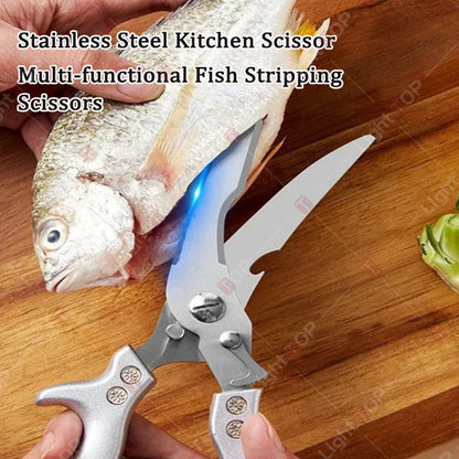 Kitchen Scissors Set Stainless Steel Chicken Bone Scissor Multifunctional Scissors Fish Scales Duck Meat Shear Cooking Tool