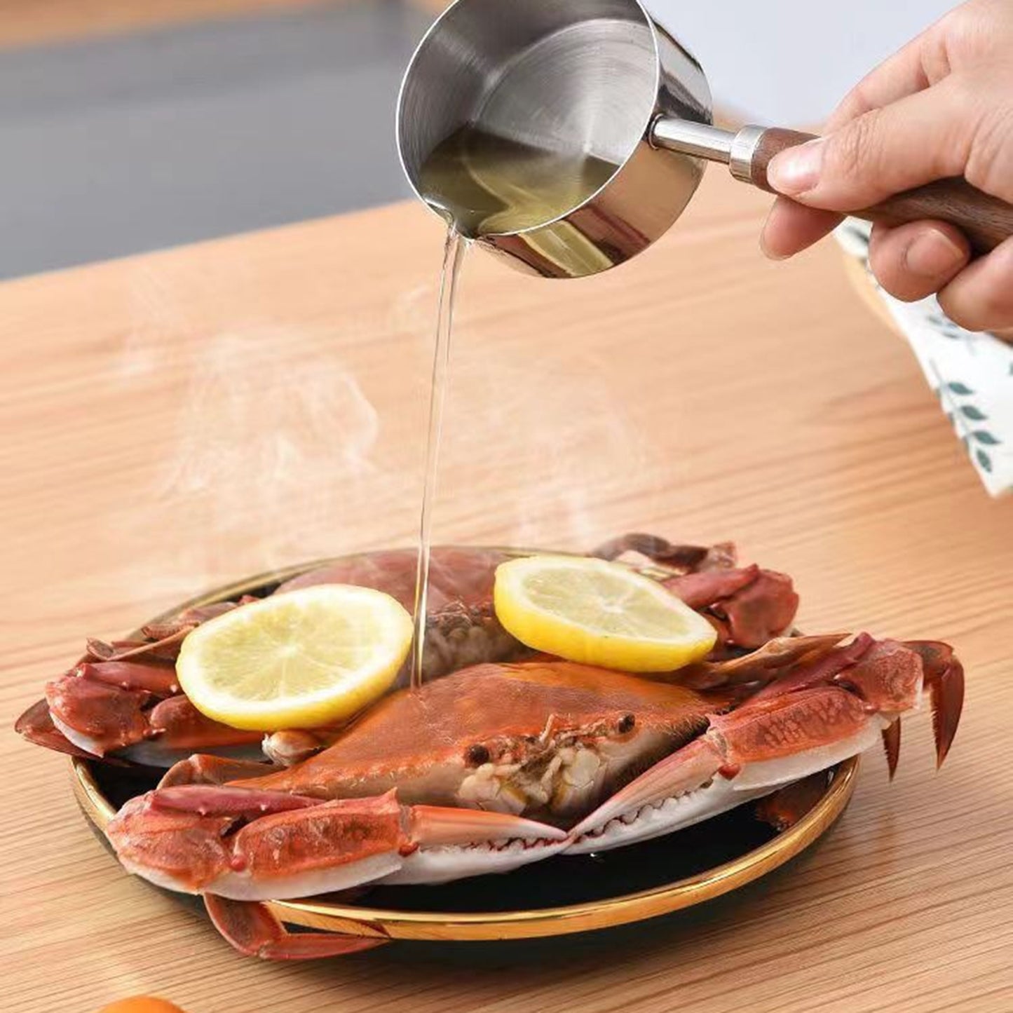 Butter Warmer Flat Bottom Stainless Steel Mini Butter Hot Pots Oil Pan Small Saucepan for Boiling Milk Sauce Gravies