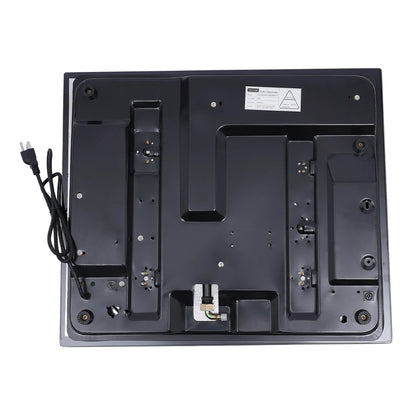 4 Burners LPG Gas Cooktop Black Tempered Glass Panel Cast Iron Stainless Steel Construction Polishing Process Built In Installation US Standard Plug 110V 2800Pa Working Pressure Four Multi Power Burners Household Commercial G