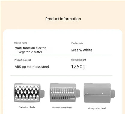 New Multi-function Vegetable Slicing Machine Household Kitchen Electric Vegetable Cutter Vegetable Slicer Shredder Automatic