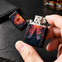 Creative Stained Glass Style Eye Of Sauron & Dark Tower Themed Lighter, Artistic Aesthetic Portable Accessory For Daily Use, Outdoor Camping, Lighting Candles Incense, Unique Exquisite Gift For Fantasy Art Fans, Multi-Scenari