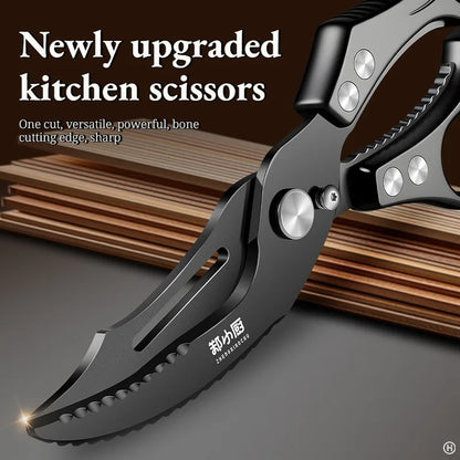 Kitchen scissors, Stainless steel multifunctional household scissors for cutting chicken and fish, special scissors
