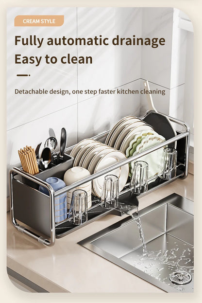 Dish Drying Rack Bowl Drainer Over Sink Drainer Draining Rack Organizer Kitchen Sink Basket Tableware Narrow Cup Holder Shelf