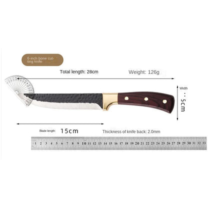 1pc Hand-Forged Stainless Steel Slaughter Knife, Sharp Bone-Removing Knife for Pig Sheep, Small Kitchen Butcher Knife Knives