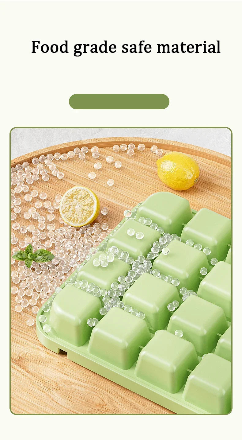28/56 Grids Ice Cube Mold Press Ice Tray Bucket Multifunctional Ice Maker with One-touch To Release Portable Ice Box Ice Cube Tr