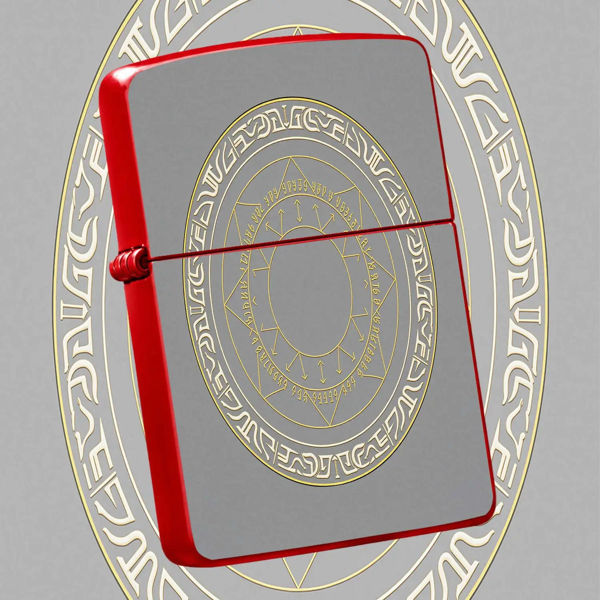 Exquisite Mystic Rune Magic Circle Patterned Lighter, Sleek Portable Design For Daily Commute, Outdoor Trips, Gathering And All Scenarios, Durable Fine Craftsmanship, Ideal For Personal Use And Gifting To Families, Frie A Hum