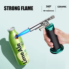 Spray Gun Inflatable Lighter Strong Blue Flame Adjustable Flame Size 360° Inverted Use Outdoor Home Use Gadgets