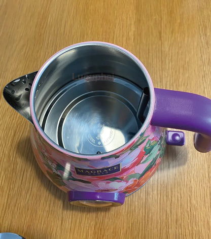 1.7L Retro Electric Kettle 1850W Home Boiling Kettle With Temperature Display Automatic Power Off 304 Stainless Steel Teapot